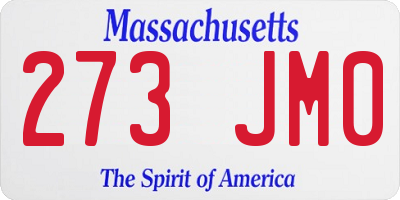 MA license plate 273JM0