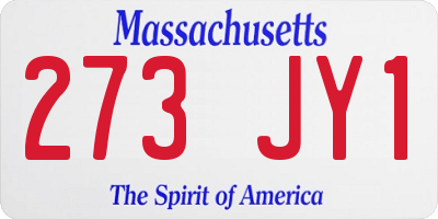 MA license plate 273JY1