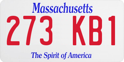 MA license plate 273KB1
