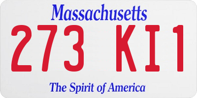 MA license plate 273KI1