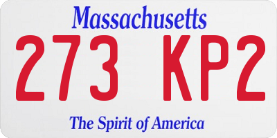 MA license plate 273KP2