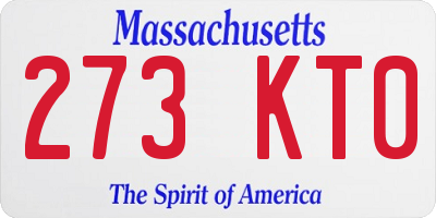 MA license plate 273KT0