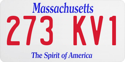 MA license plate 273KV1