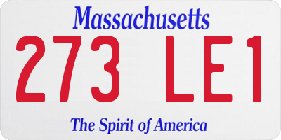 MA license plate 273LE1