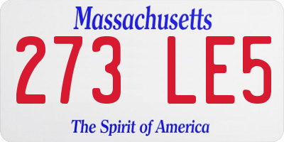 MA license plate 273LE5