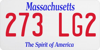 MA license plate 273LG2