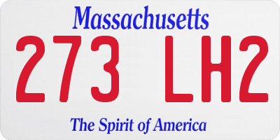 MA license plate 273LH2