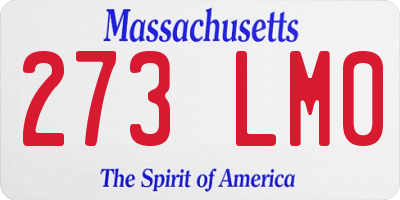 MA license plate 273LM0