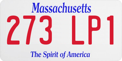 MA license plate 273LP1