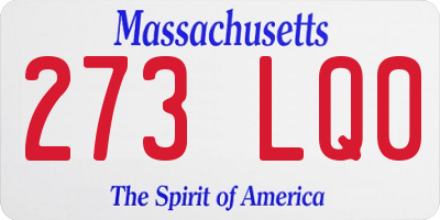 MA license plate 273LQ0
