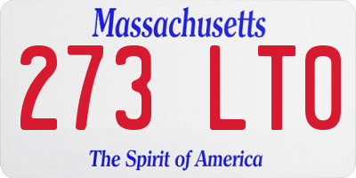 MA license plate 273LT0