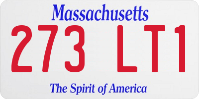 MA license plate 273LT1