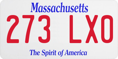 MA license plate 273LX0