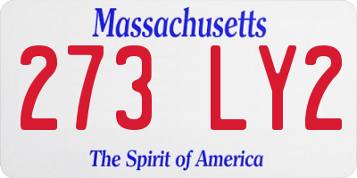 MA license plate 273LY2