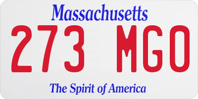 MA license plate 273MG0