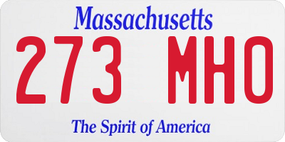 MA license plate 273MH0