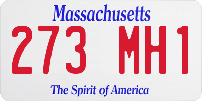 MA license plate 273MH1