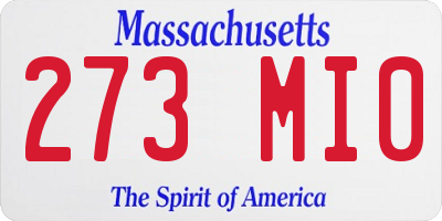 MA license plate 273MI0