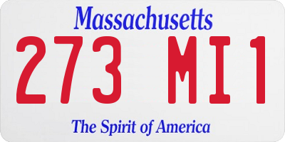 MA license plate 273MI1
