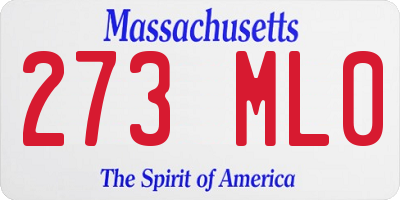 MA license plate 273ML0