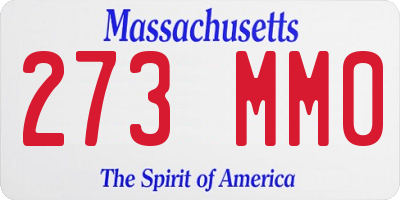 MA license plate 273MM0