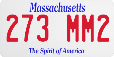 MA license plate 273MM2
