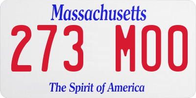 MA license plate 273MO0