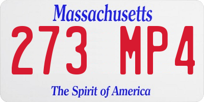 MA license plate 273MP4