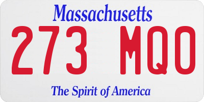 MA license plate 273MQ0