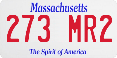 MA license plate 273MR2