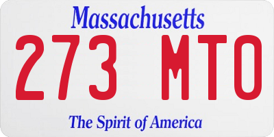 MA license plate 273MT0