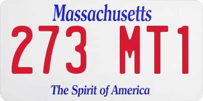 MA license plate 273MT1