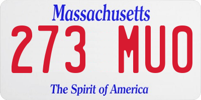 MA license plate 273MU0