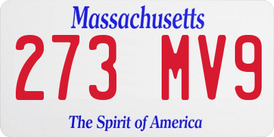 MA license plate 273MV9