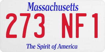 MA license plate 273NF1