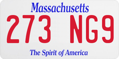 MA license plate 273NG9