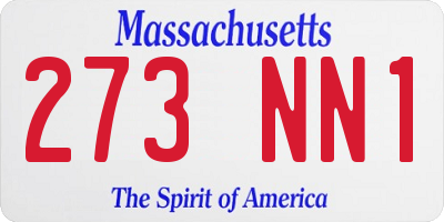 MA license plate 273NN1