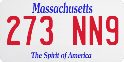 MA license plate 273NN9
