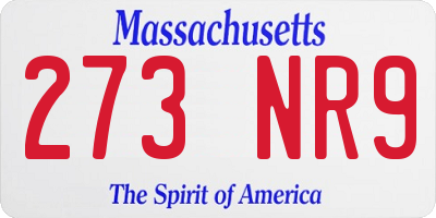 MA license plate 273NR9
