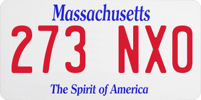 MA license plate 273NX0