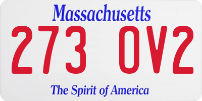 MA license plate 273OV2