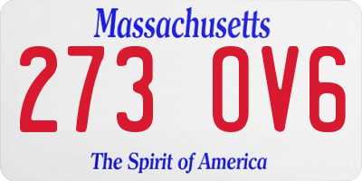 MA license plate 273OV6