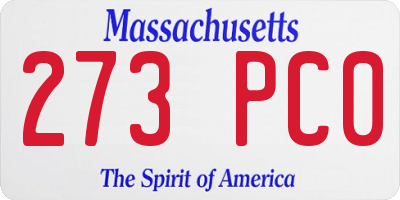MA license plate 273PC0