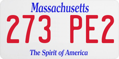 MA license plate 273PE2