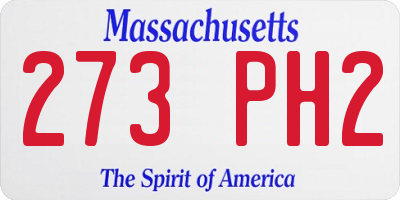 MA license plate 273PH2