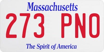 MA license plate 273PN0