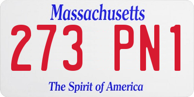 MA license plate 273PN1
