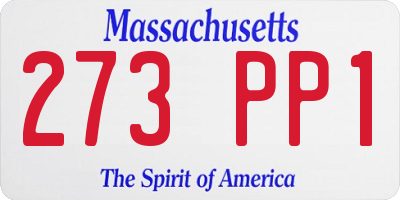 MA license plate 273PP1