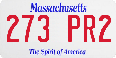 MA license plate 273PR2