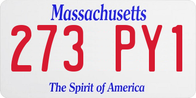 MA license plate 273PY1
